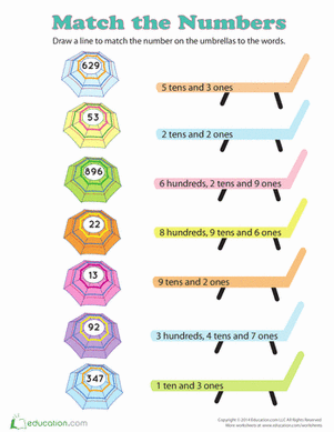 Place Value: Match the Numbers