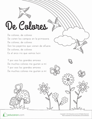 De Colores Coloring Page
