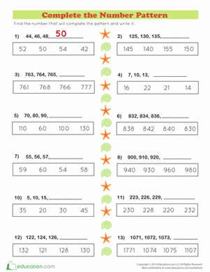 Number Patterns on the Beach