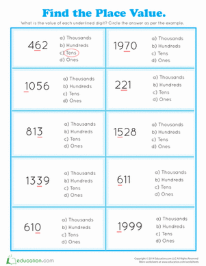 Find the Place Value 