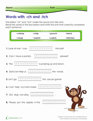 Digraphs -th and -tch
