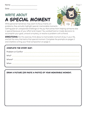 Write About a Special Moment