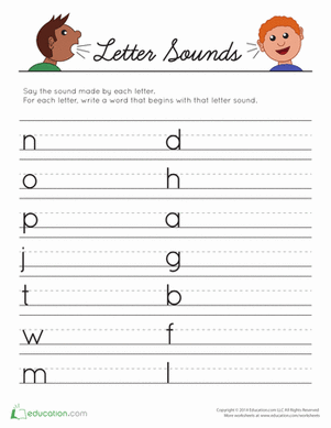 Letter Sounds: Writing Words