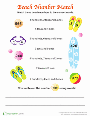 Beach Number Match
