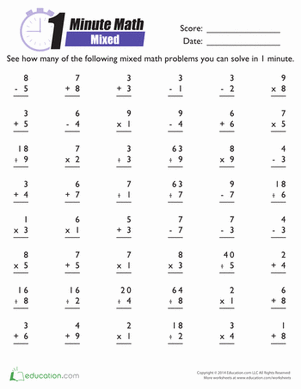 Mixed Minute Math