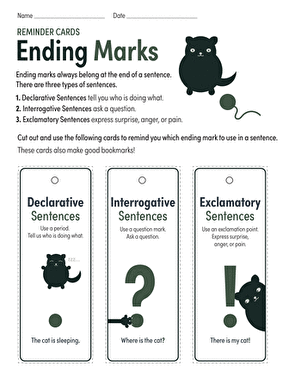 Reminder Cards: Ending Marks
