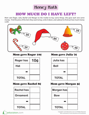 Money Math Problems