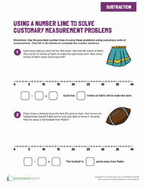 Customary Measurement Subtraction