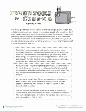Movie Inventors Memory Match