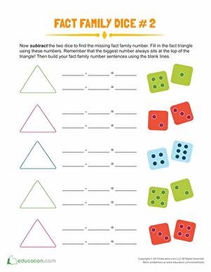 Fact Family Dice