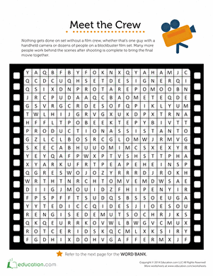 Film Crew Word Search