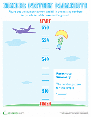 Number Pattern Parachute