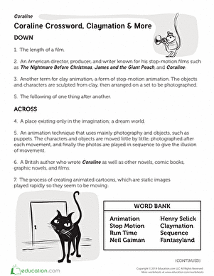Movie Crossword: Coraline
