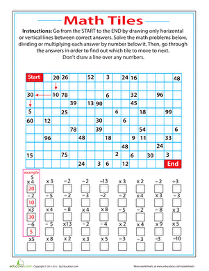 Tile Math Puzzle