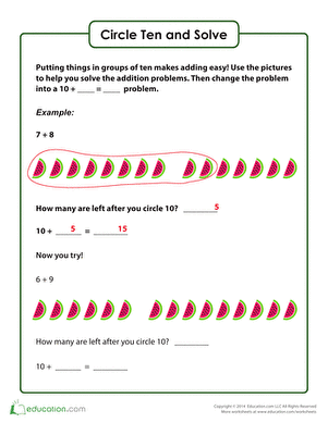 Circle Ten and Solve 