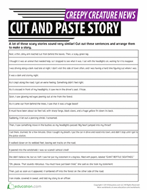 Cut and Paste: Sequencing Story Events