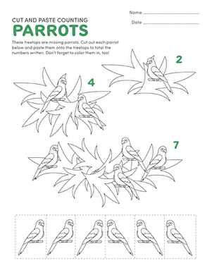 Cut-and-Paste Counting: Parrots