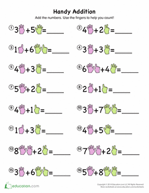 Handy Addition: Using Fingers to Count