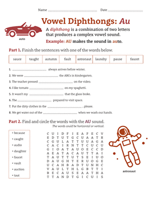 Vowel Diphthongs: "Au"