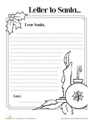 Dear Santa Letter