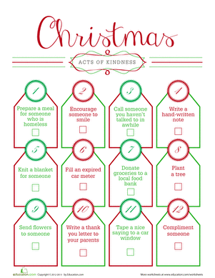 Advent Calendar: Acts of Kindness #1