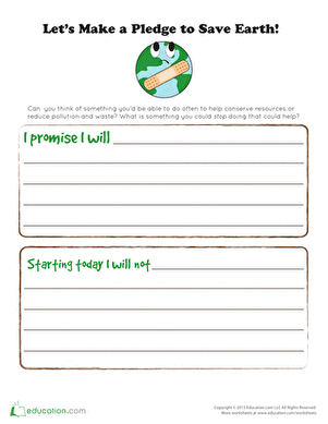Earth Day Pledge