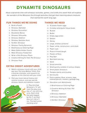 Dynamite Dinosaurs Checklist