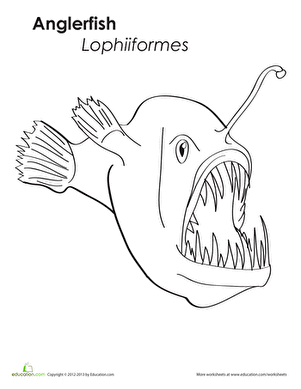 Anglerfish Coloring Page