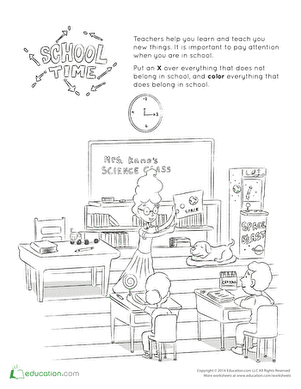 School Time Coloring Page