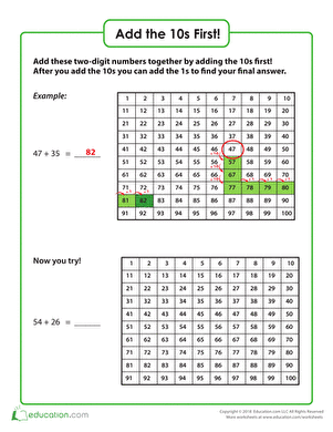 Add the 10s First! (Part One)