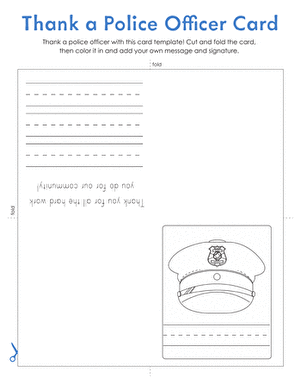 Thank a Police Officer Card