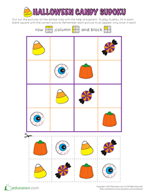 Solve the Sudoku Puzzle with Halloween Candy