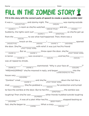 Fill in the Zombie Story large image
