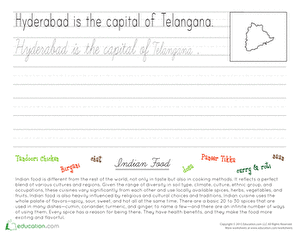 Telangana Cursive Practice