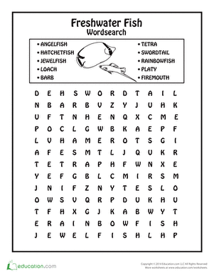 Animal Word Search: Gone Fishing