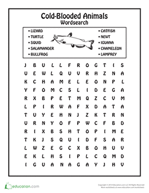 Cold-Blooded Animals: Find the Word!