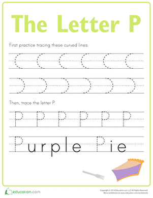 Practice Tracing the Letter P
