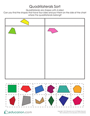 Quadrilaterals Sort