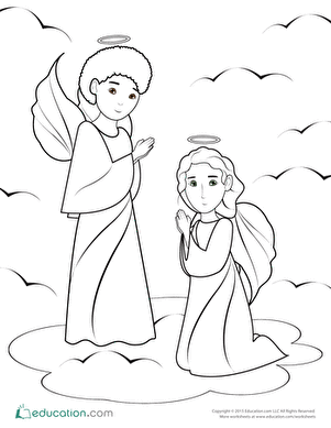 Angels Coloring Page
