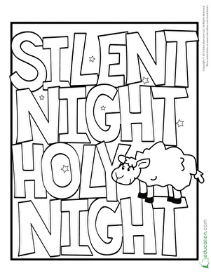 Silent Night Coloring Page