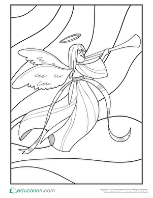 Heralding Angel Coloring Page