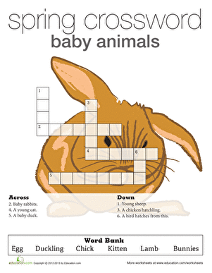 Spring Crossword Puzzle