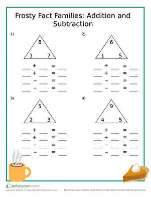 Frosty Fact Families: Addition and Subtraction