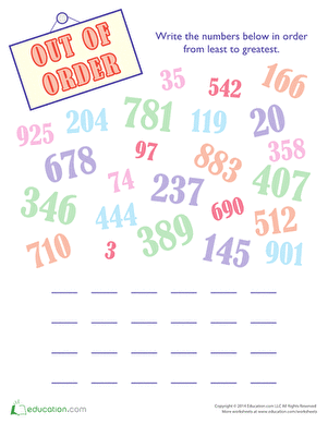 Get These Numbers in the Right Order