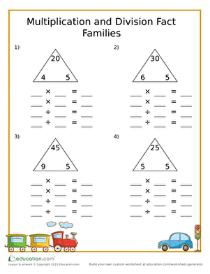 Transportation Fact Families