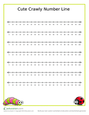 Cute Crawly Number Line