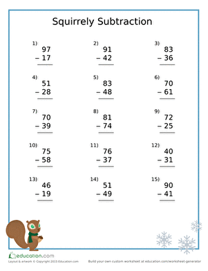 Squirrely Subtraction