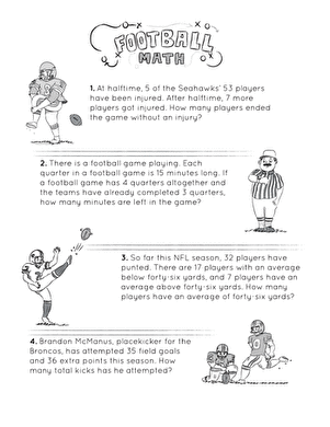 Football Word Problems