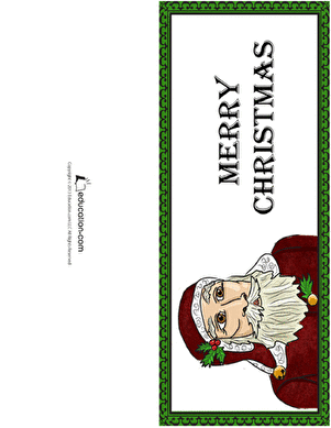 Blank Santa Christmas Card