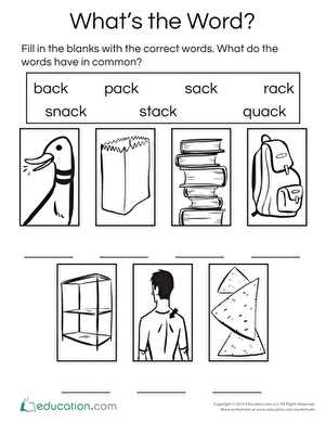 -ack Words: What's the Word?